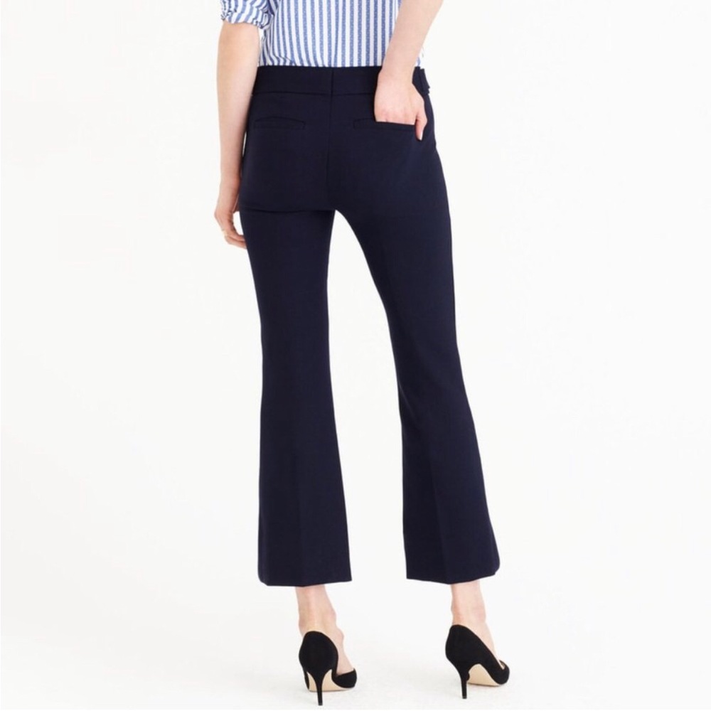 J. Crew Sailor Pants Size 10 Navy Wool Gold Buttons Cropped Kate Middleton F4448 - Picture 2 of 15
